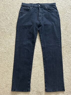 6397 Jeans Women’s Sz 31 Straight Leg Made In Italy Black Button Fly